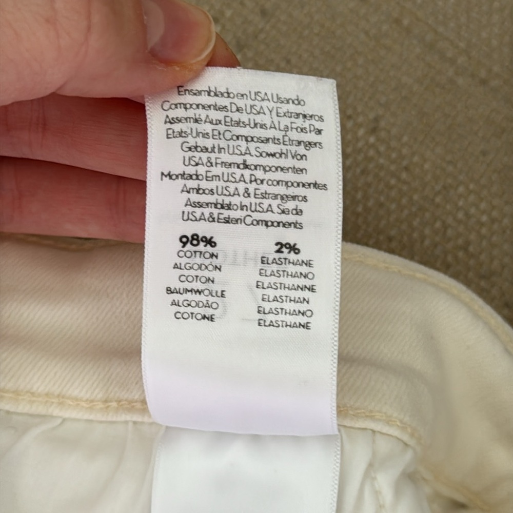 MOTHER The Vagabond Mini Fray Skirt, Cream - Size 27 - Picture 8 of 9
